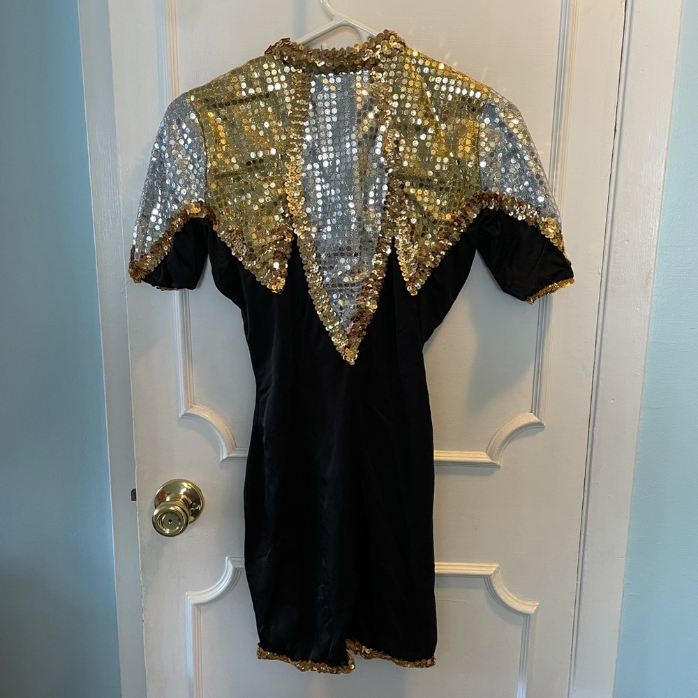 Girls women dance recital costume sequins glitter adult size small hallo…